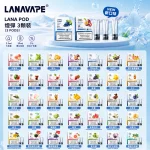 LANA 電子煙煙彈｜2.5ml*3Pod｜透明發光｜3%濃度｜通用1代-口味清單首圖