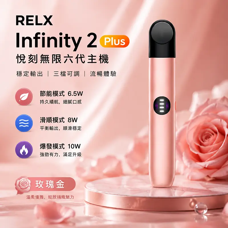 RELX Infinity 2 Plus 六代主機 440mAh｜玫瑰金